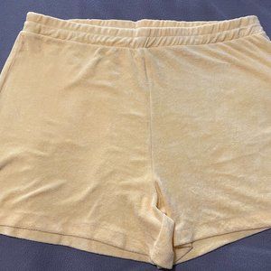 H&M Yellow Soft Terry Active Wear Short, matching tank also listed